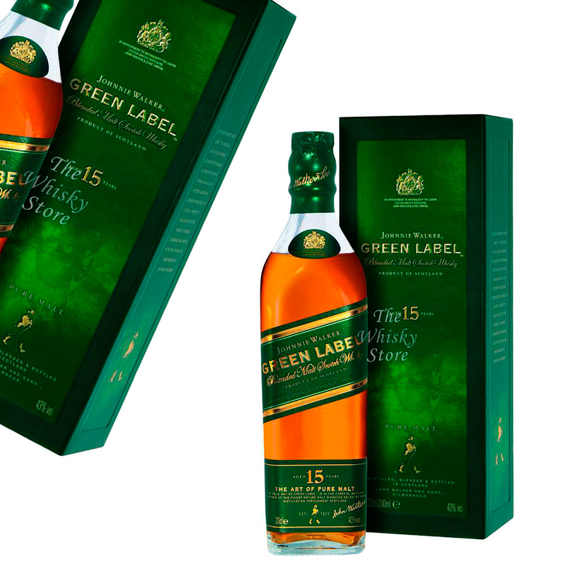 Виски Johnnie Walker Green Label 15 y.o. (Джонни Уокер Грин Лейбл)